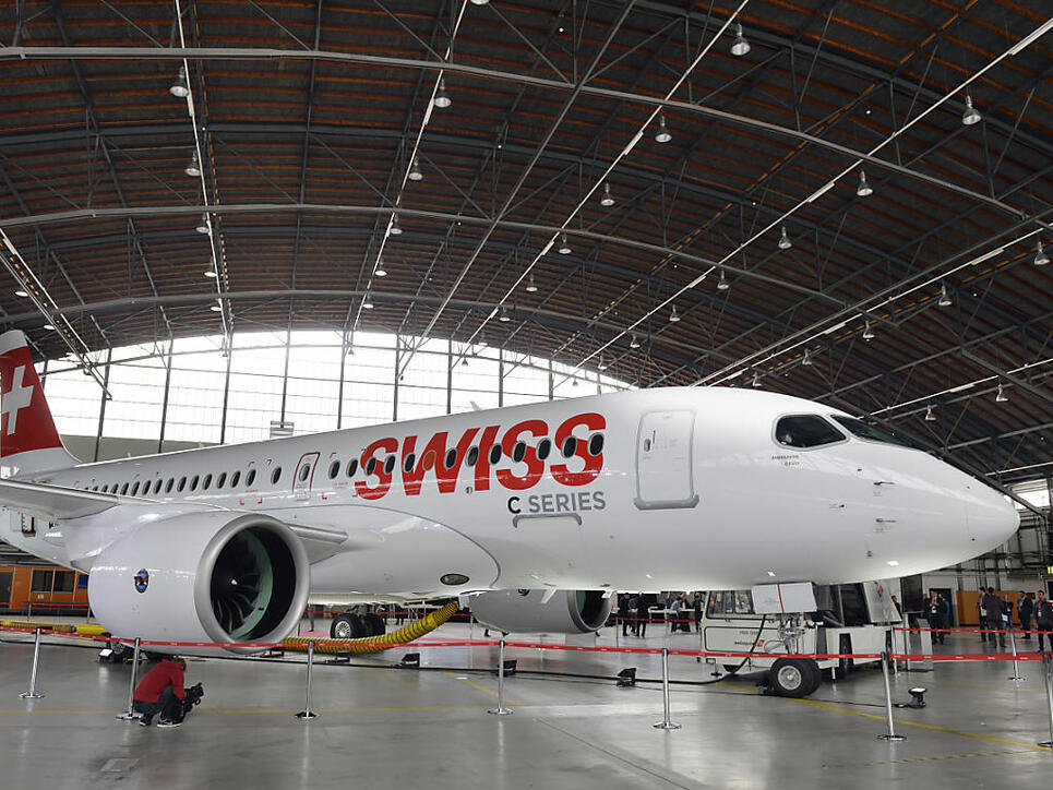 Auch die Swiss ist Kunde: Das Schmalrumpf-Flugzeug CS100 des kanadischen Herstellers Bombardier. (Archivbild)