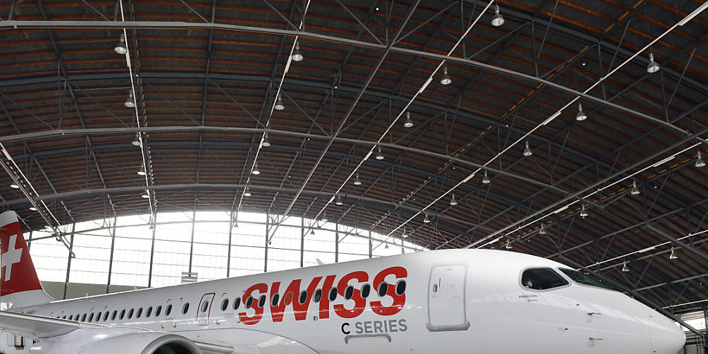 Auch die Swiss ist Kunde: Das Schmalrumpf-Flugzeug CS100 des kanadischen Herstellers Bombardier. (Archivbild)