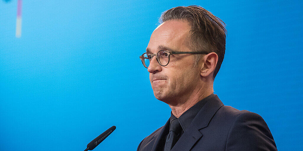 Heiko Maas, Außenminister von Deutschland, bei einer Pressekonferenz im Auswärtigen Amt. Foto: Stefanie Loos/AFP Pool/dpa