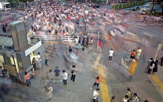 Wide angle of Shibuya