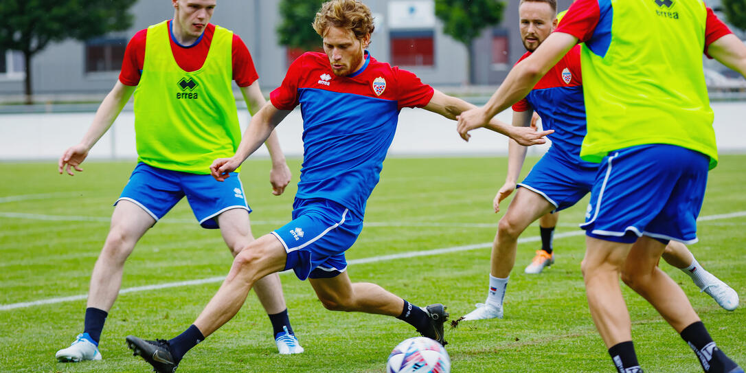 Liechtenstein Ruggell Fussball Nati Training