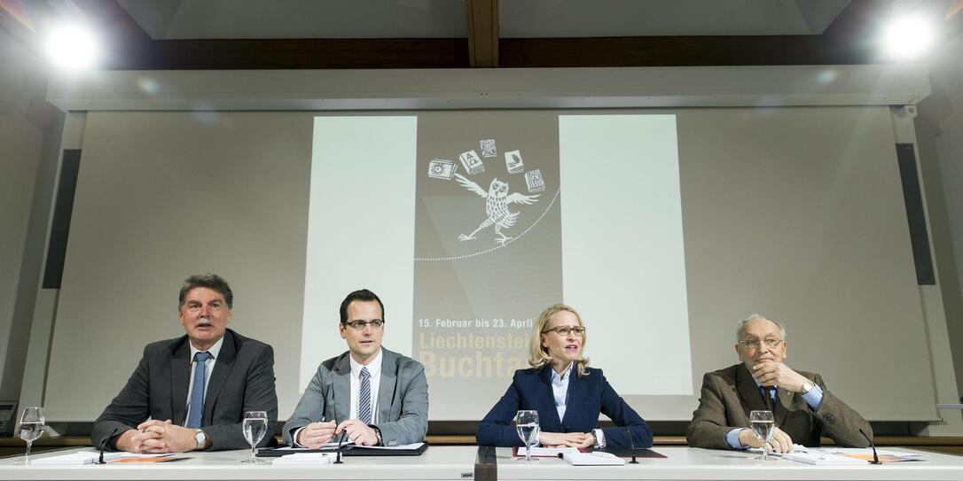 Regierung PK Liechtensteiner Tag des Buches 2016 Vaduz 160118