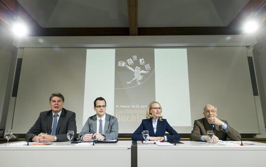 Regierung PK Liechtensteiner Tag des Buches 2016 Vaduz 160118
