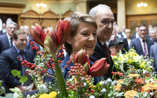 Die Energie- und Klimapolitik hat aus Sicht von Simonetta Sommaruga Priorität. Die SP-Bundesrätin wurde am Mittwoch zur Bundespräsidentin für das Jahr 2020 gewählt.