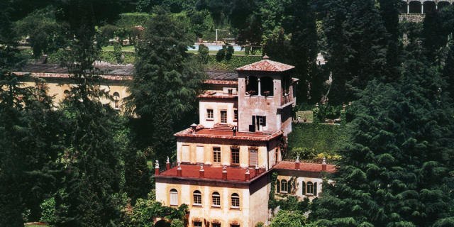 Das Gebäude Glorietta des Anwesens Villa Favorita in Castagnola TI Das Gebäude Glorietta des Anwesens Villa Favorita in Castagnola TI