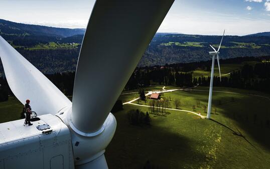 JURA, WESTSCHWEIZ, ROMANDIE, KANTON BERN, BERNER JURA, WINDENERGIE, WINDKRAFT, WINDKRAFTWERK, WINDKRAFTANLAGE, WINDPARK,