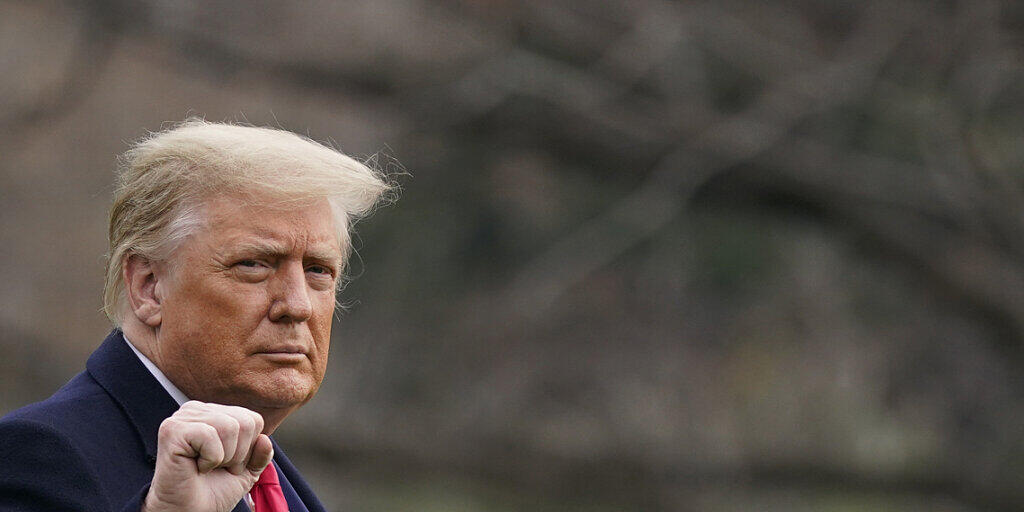 Donald Trump, Präsident der USA, gestikuliert während er über den Südrasen des Weißen Hauses zur Marine One geht. Foto: Patrick Semansky/AP/dpa