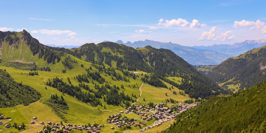 Malbun Scenery with village houses