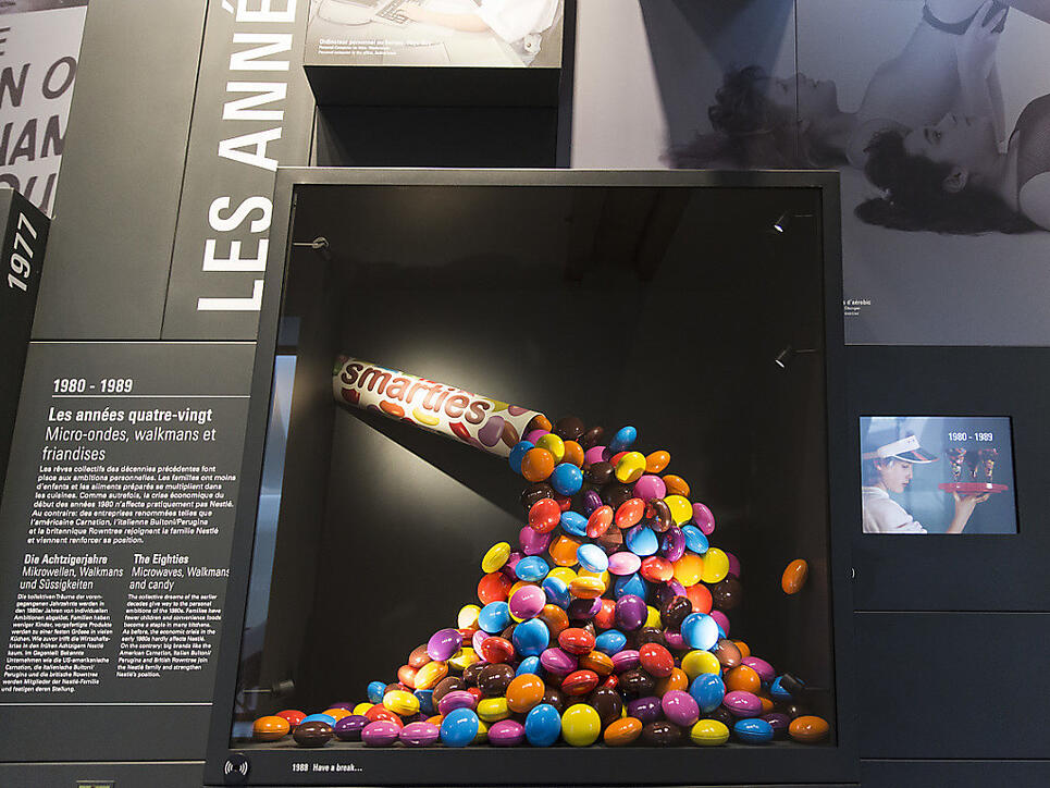 Eine Smarties-Installation im Nestlé-Museum "The Nest" am Firmensitz in Vevey VD. (Symbolbild)