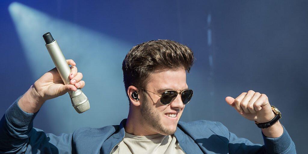 Verhilft er der Schweiz am Eurovision Song Contest wieder zu Erfolg? S&auml;nger Luca H&auml;nni am "Schlossgrabenfest" in Darmstadt. (Archivbild)