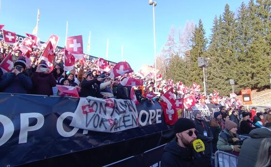 Eindr&uuml;cke vom Super-G in Wengen 2/2