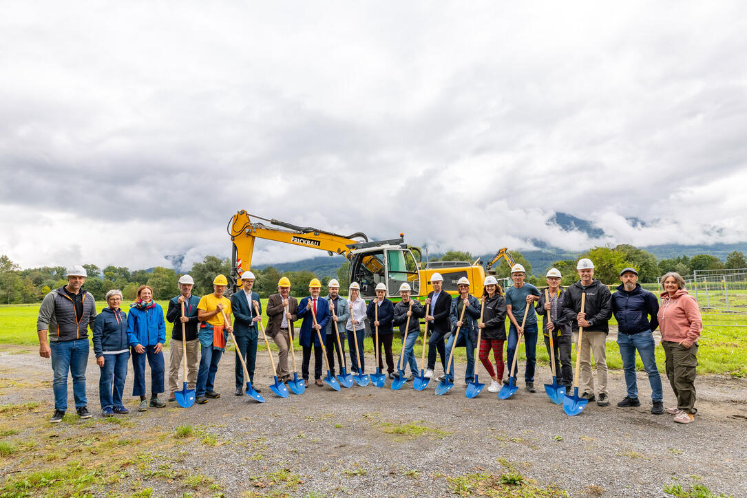 Spatenstich Neubau der Kletterhalle Rhiblok in Vaduz (09.09.2025)