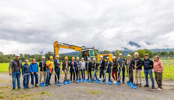 Spatenstich Neubau der Kletterhalle Rhiblok in Vaduz (09.09.2025)