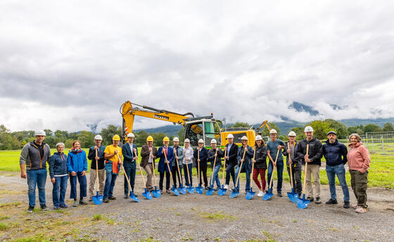 Spatenstich Neubau der Kletterhalle Rhiblok in Vaduz (09.09.2025)