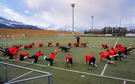 Liechtenstein Fussball Challenge-League Trainingsauftakt FC Vaduz