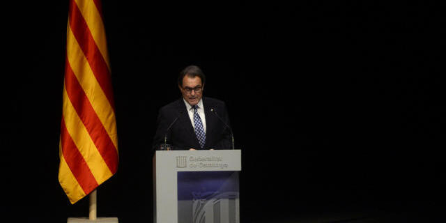Kataloniens Präsident Artur Mas spricht in Barcelona