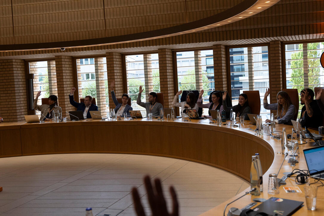 10. Jugendsession im Liechtensteiner Landtag.