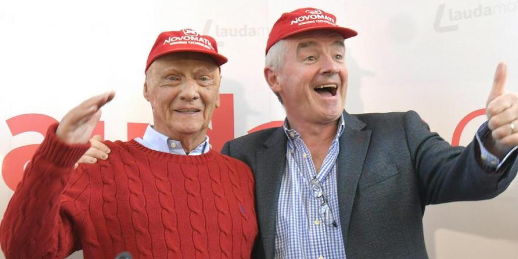 Airline-Gründer Niki Lauda (l.) und Ryanair-Chef Michael O'Leary im März in Wien. (Archiv)