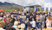 Feierlichkeiten zum Jubiläum bei der alten Rheinbrücke Vaduz–Sevelen