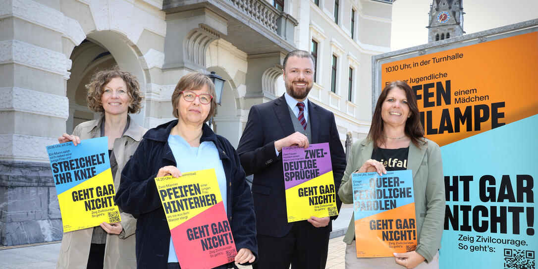 Kick off Kampagne Kein Platz für Sexismus mit Regierungsrat Ema