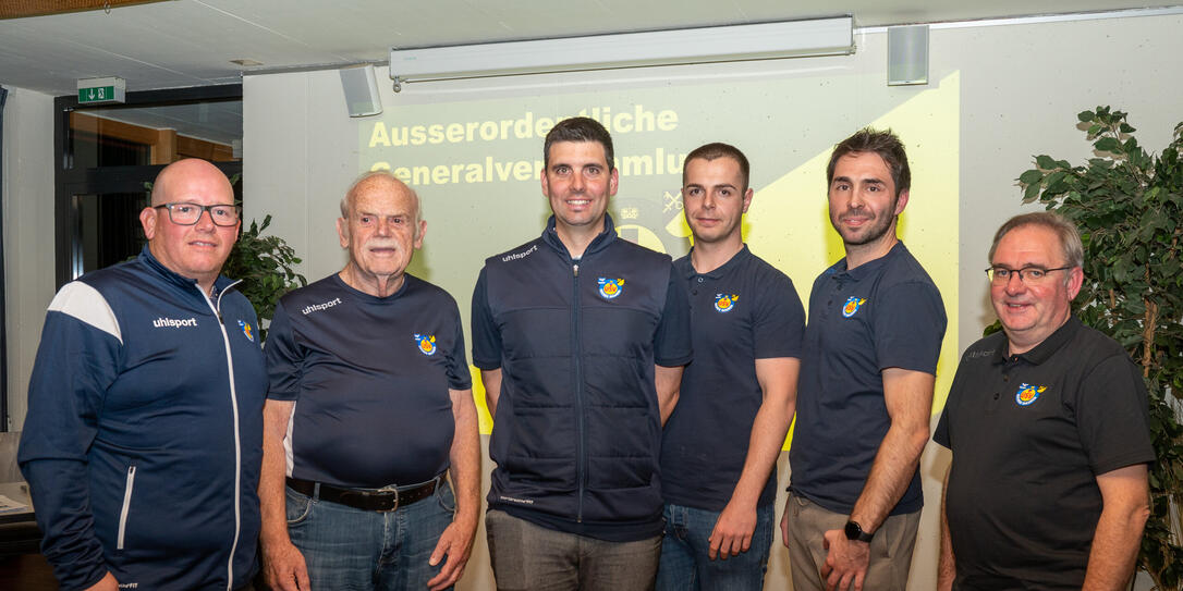 Der neue Vorstand (v.l.): Karlheinz Matt (Nachwuchs), Benno Gerner (Spiko), Mathias Speiser (Präsident), Damian Kranz (Events/Partner), Philipp Meier (Kommunikation), Roger Matt (Finanzen).