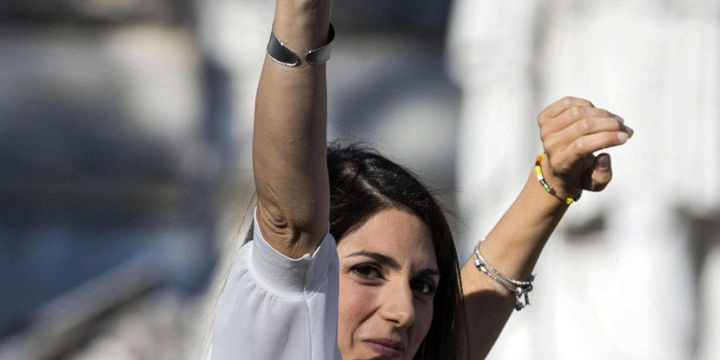 Roms wahrscheinlich erste Bürgermeisterin Virginia Raggi im Wahlkampf Anfang Juni.