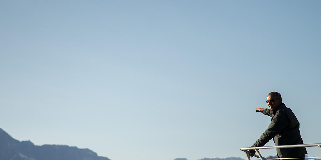 US-Präsident Barack Obama auf Gletschertour bei seinem Besuch in Alaska