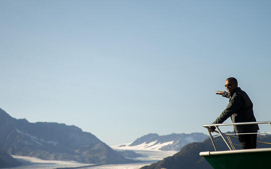 US-Präsident Barack Obama auf Gletschertour bei seinem Besuch in Alaska