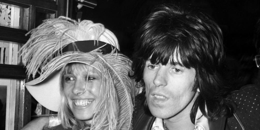 Anita Pallenberg im Jahr 1968 mit Keith Richards