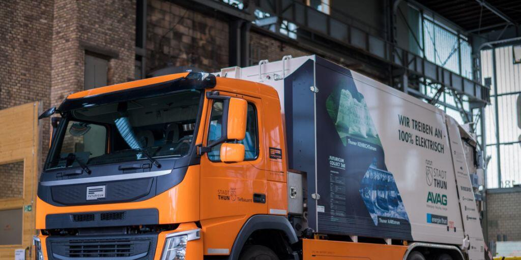 Das neue Elektro-Kehrichtfahrzeug der Stadt Thun.