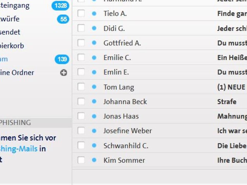Die Swisscom fängt die rekordgrosse Flut von Werbemails vorübergehend in einem Spamordner ab. Die Kunden können ihre E-Mail-Accounts nun wieder ohne störende Spams nutzen. (Symbolbild)