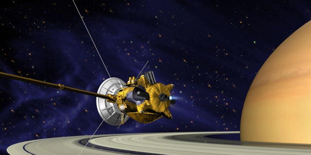 NASA-Illustration der nun vergl&uuml;hten Raumsonde "Cassini".