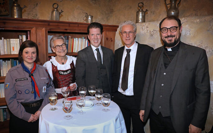 Neujahrsempfang auf Schloss Vaduz, Fürstentum Liechtenstein,am