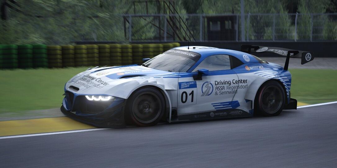 Bei den Swiss Simracing Series wird ein fiktiver Tourenwagen gefahren, dessen Leistung zwischen der GT3- und der GT4-Klasse liegt.