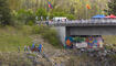 Feierlichkeiten zum Jubiläum bei der alten Rheinbrücke Vaduz–Sevelen