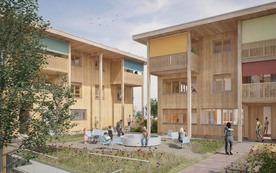 Visualisierung des Generationenhauses in Ruggell