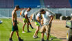 Liechtenstein Vaduz Fussball Rheinpark Stadion Verlegung Rollrasen