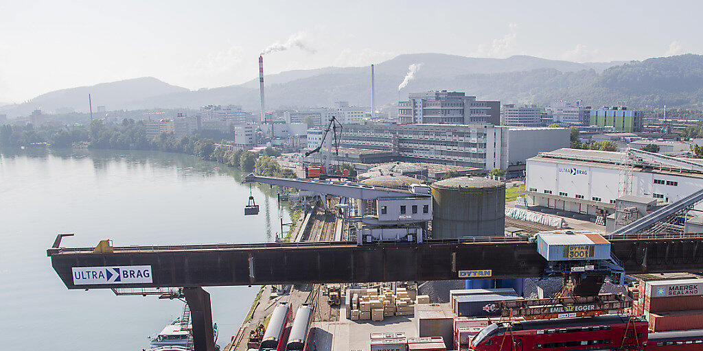 Der Schweizer Aussenhandel hat sich verhalten entwickelt: Der Rheinhafen bei Muttenz (Archivbild).