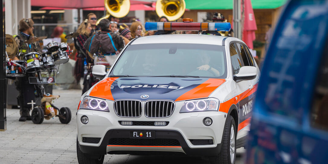 Polizeiauto in Vaduz