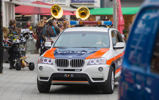 Polizeiauto in Vaduz