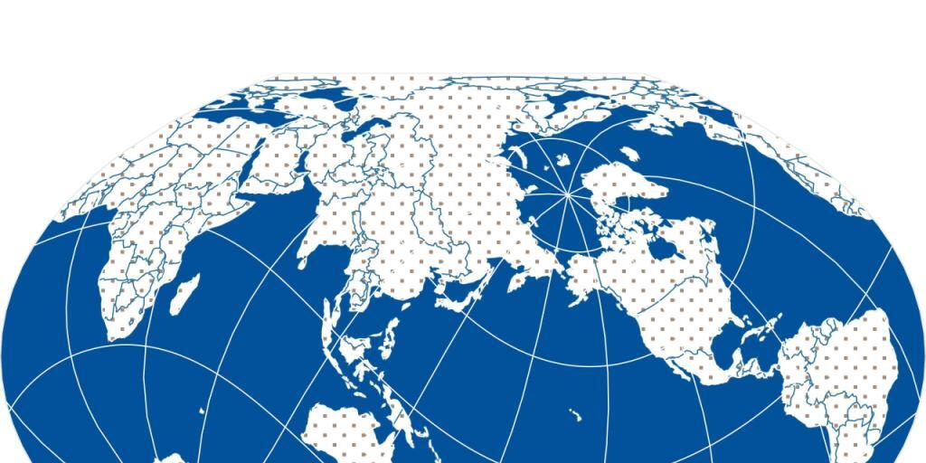 Eine etwas andere Darstellung der Welt, generiert mit dem Worldmapgenerator.