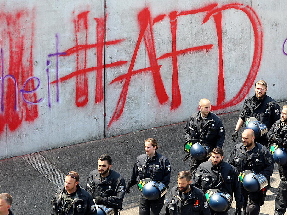 AfD-Graffiti in Berlin. (Archiv)