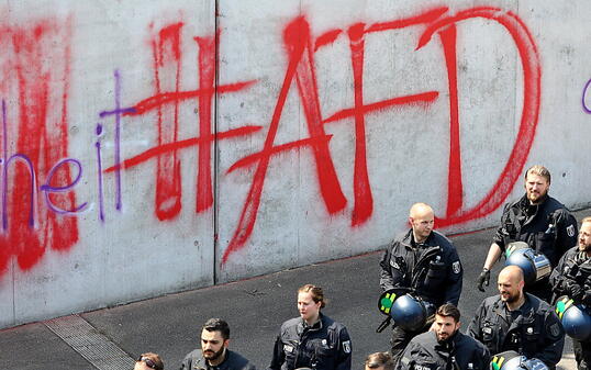 AfD-Graffiti in Berlin. (Archiv)