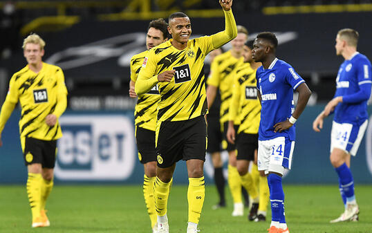 Manuel Akanji bringt Dortmund in der 55. Minute mit dem Treffer zum 1:0 auf Kurs