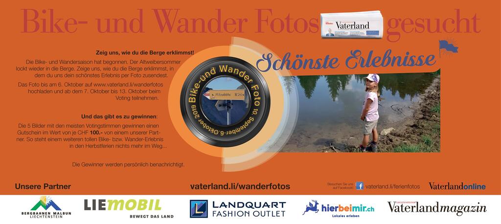 Fotowettbewerb "Bike- und Wanderfoto" Fotowettbewerb "Bike- und Wanderfoto"