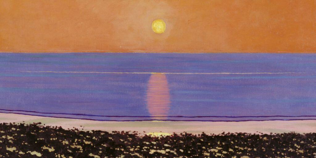 Das Bild "Coucher de soleil, Villerville" (1917) von Félix Vallotton ist Teil der Ausstellung "Visionäre Sachlichkeit" im Kunsthaus Zürich. Sie dauert vom 9. März bis 8. Juli 2018.