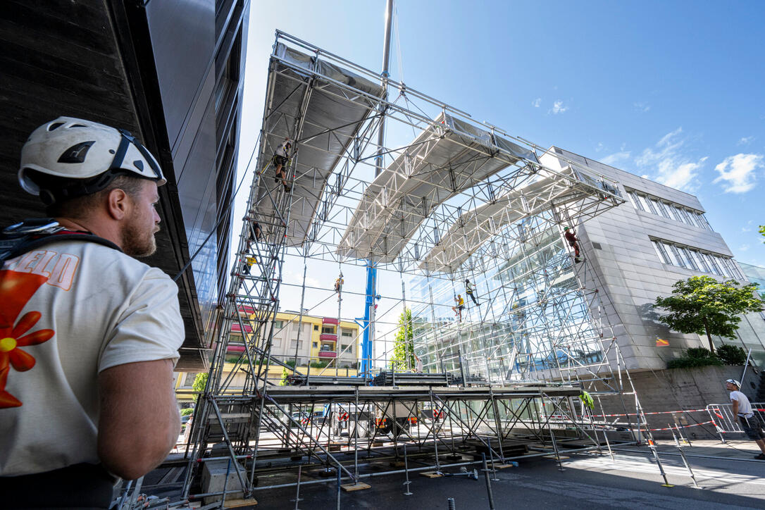 Bühnenaufbau Vaduz Soundz in Vaduz