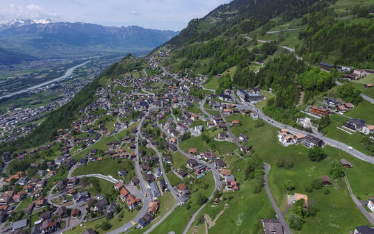 Flugaufnahmen Liechtenstein Gemeinden