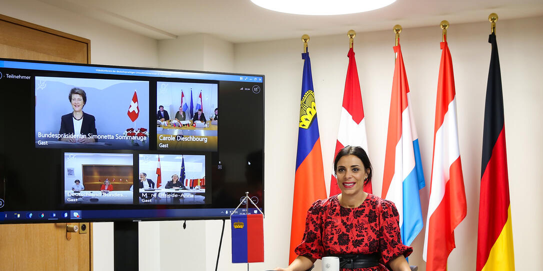 Liechtenstein Regierung Regierungsraetin Dominique Hasler Videokonferenz Deutschsprachige Umweltministerinnen
