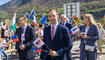 Feierlichkeiten zum Jubiläum bei der alten Rheinbrücke Vaduz–Sevelen